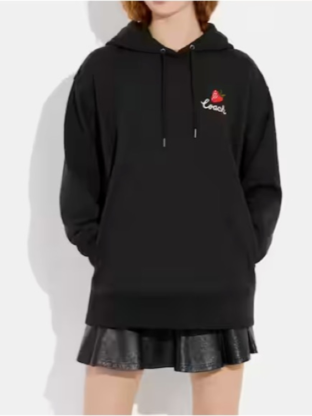 Coach Women's Black Oversized Signature Strawberry Hoodie (CG661) Sizes S (NWT) - Picture 3 of 4